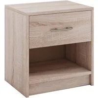 KOMFOTTEU Nachttisch, Beistelltisch mit Schublade, 38,5 x 28 x 40,5 cm