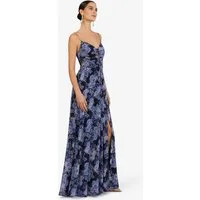 Kraimod Abendkleid mit Spaghettiträgern und Schlitz