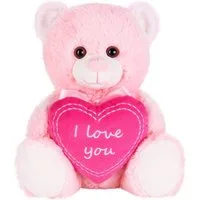 BRUBAKER Kuscheltier Teddybär mit I Love You Herz (1-St), Teddy Bär für Freundin oder Ehefrau, Plüschtier mit Liebesbotschaft