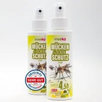 Inseko Insektenschutz-Spray 2x inseko Mücken- & Zeckenschutz Spray I DEET frei, Insektenschutz für Haut und Kleidung