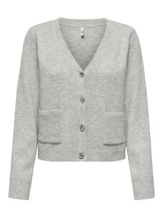 ONLY - ONLRENE LIFE LS CARDIGAN CC KNT Light Grey Melange - Gr. - M