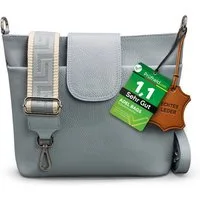 Adel Bags Schultertasche SARA Umhängetasche für Damen, Schultertasche aus Echtleder (Test SEHR GUT, Note 1.1), 20 Farboptionen, Hergestellt in Italien, mit 2 Riemen
