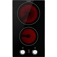 Klarstein Elektro-Kochfeld EasyCook Domino, Keramikkochfeld 3000W Drehregler schwarz