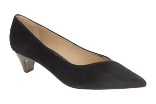 Peter Kaiser Pumps 9-72441-45 Schwarz (Black) Velourleder + Glattleder Mix ab...