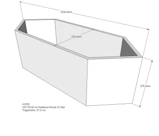 Neuesbad Wannenträger für Kaldewei Rondo 6/Star Nr.706/707 197x75 SW10175