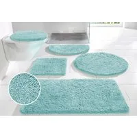 OTTO home Badematte Inga, Badezimmer Teppich, Badvorleger, Höhe 20 mm, rutschhemmend beschichtet, schnell trocknend, strapazierfähig, fußbodenheizungsgeeignet, Polyester, halbrund, Badteppich, unifarben, weich, als halbrund und rechteckig erhältlich