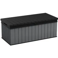 Keter Gartenbox Keter Aufbewahrungsbox DARWIN Anthrazit, 380 L, belastbar bis 300 kg, abschließbar