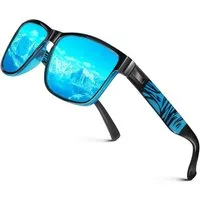LuxusKollektion Sonnenbrille Sonnenbrille Herren Damen Schwarz & Blau Rahmen Blau Linse