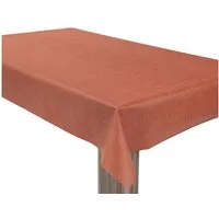 laro Tischdecke Wachstuchtischdecke Uni Leinen Terrakotta PVC Eckig
