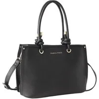 MARCO TOZZI Henkeltasche, Damen Umhängetasche, Schultertasche mit wertigm Logoschriftzug