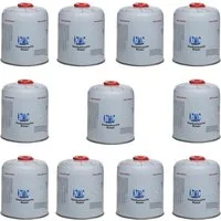ZMC Gaskartusche 11x Universal Camping Propan Butan Gas 450g Schraubventil Gaskartusche, Zubehör für Butangas Druckgasdose Für Gaskocher / Gaslötgeräte / Abflammgeräte Eurogewinde, Schraubventil Gaskartuschen 900ml Ventilkartusche Gewindeanschluß