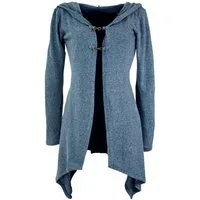 Guru-Shop Langjacke Lange Strickjacke, Strickmantel mit weiter..