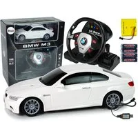 Wisam RC-Auto Ferngesteuertes BMW M3 Weiß 2.4G Pilot Lenkrad 1:18 Sound Lights