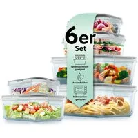 GOURMETmaxx Frischhaltedose GOURMETmaxx Glas-Frischhaltedosen Klick-it 12-tlg., Glas, lang-anhaltendes Aroma perfekt für gekochte Speisen, Snacks etc.