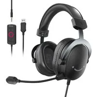 FIFINE Mikrofon Gaming Headset mit Mikrofon, Over Ear Kopfhörer mit Kabel, USB Headset für PC PS4 PS5 Xbox Switch, RGB Headphone