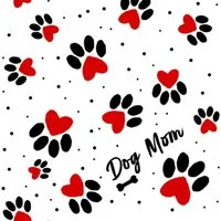 ti-flair Papierserviette, Servietten Papier 33x33cm 3-lag. Dog Mom - Hundepfoten & Herzen 20 Stk