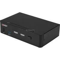 2 Port KVM Switch, DisplayPort 1.4, USB 3.0 & Audio, KVM-Switch schwarz