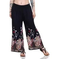 Aurela Damenmode Culotte Sommerhose leichte Marlene Hose für Damen luftige Culotte luftig & leichte Baumwollmischung, Stretchbund