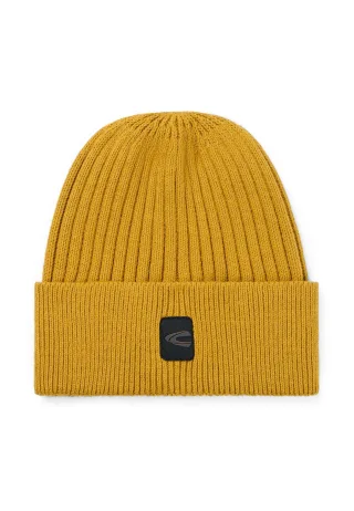 camel active - Strickmütze aus Baumwollgemisch moss yellow - Gr. - OS