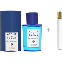 Acqua di Parma Duft-Set Blu Mediterraneo Eau de Toilette (EDT) Damen Herren Spray + Reiseduft, Frisch-zitrischer Duft mit Orange, Mandarine, Kardamom und Moschus