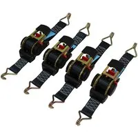 TRUTZHOLM Spanngurt 4xAutomatik Spanngurt Ratschenspanngurt Zurrgurt 3m x 50mm (4erSpanngurt-Set, Spanngurt)