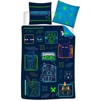 Minecraft Bettwäsche 140x200 cm Polyester Bettbezug mit passendem Kissenbezug