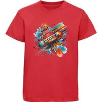 MyDesign24 T-Shirt Kinder Print Shirt Skateboard mit born to skate Aufschrift Bedrucktes Jungen und Mädchen Skater T-Shirt i534
