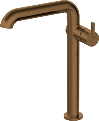 Neuesbad Serie 600 Waschtischarmatur, erhöht, gerader Auslauf, ohne Ablaufgarnitur, bronze gebürstet NB1BQS_C24K1