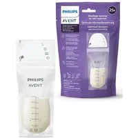 Philips AVENT Muttermilchbeutel SCF603/25, vorsterilisiert, mit sicherem, doppeltem Zip-Verschluss