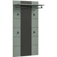 xonox.home Garderobenpaneel, Basalt grau/Smoke Green Melamin beschichtet 141x80x29 cm