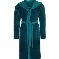 Vossen Bademantel Poppy, ideal für Sauna & Spa, Hotelbademantel, Morgenmantel, Langform, Webvelours, Kapuze, Gürtel, Doubleface Optik