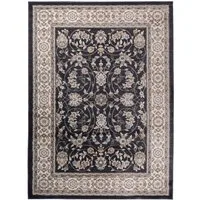 Mazovia Orientteppich Oriente Teppich - Traditioneller Teppich Orient Schwarz Beige, 60 x 100 cm, Geeignet für Fußbodenheizung, Pflegeleicht, Wohnzimmerteppich