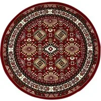 OTTO home Teppich Diantha, rund, Höhe: 7 mm, Orient-Optik, Teppich mit Bordüre, Kurzflor, elegant, weich