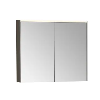 VitrA Prime LED-Spiegelschrank 82 x 16 x 70 cm (BxTxH) 2 Türen Korpus-Farbe Chrom gebürstet,67005 67005