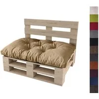 sunnypillow Sitzkissen Palettenkissen gesteppt Sitzkissen 120 x 80 x 12 cm, Sandfarben