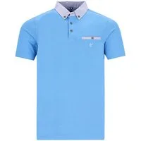 Hajo Poloshirt H Polopique Stay FreshButton Down sky