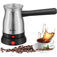 Scheffler Kaffeekanne Edelstahl Kaffeemaschinen Türkische Kaffeekocher French Press, 0,5 l, (1-St., Milchkanne), Abnehmbarer Griff, LED-Kochanzeige Für Zuhause Büro Reisen