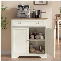 VASAGLE Buffet Aufbewahrungsschrank, Küchenschrank im Landhausstil, Sideboard Küchenschrank im Landhausstil mit Schublade