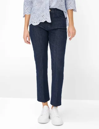 Brax Damen Five-Pocket-Hose Style MAY S NAVY, denim dunkelblau, Gr. 36