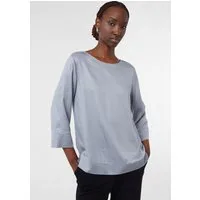 comma Kurzarmbluse Bluse Bluse aus Viskose mit 3/4-Ärmeln und Schlitzdetails