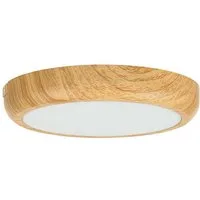 Licht-Erlebnisse Deckenleuchte LARA, LED, LED Holz (Kiefer) Weiß D: 17 cm 4400 K 1450 lm Wohnzimmer