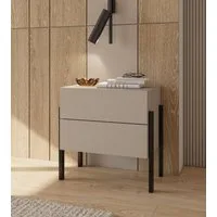 OTTO home Nachtkommode Jukon, Breite 59 cm, moderne Kommode mit zwei Schubladen, Nako mit zwei Schubladen, push to open Funktion