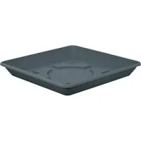 Geli Blumentopfuntersetzer Geli Untersetzer Nora Anthrazit – 25x25cm Quadratisch Kunststoff
