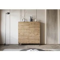 Home affaire Highboard Phuket, Front MDF, moderne Kommode mit 4 Türen und 8 Fächern, Breite 120 cm