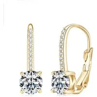 ROUGEMONT Paar Creolen Luxuriöse Damen Moissanit Creolen Ohrringe -925 sterling Silber 1,0ct, Echtschmuck mit Echtheitszertifikat