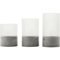 Brilliant Außen-Tischleuchte Bougie, Timerfunktion, LED fest integriert, Extra-Warmweiß, LED-Kerzen 3er-Set, Timer, Höhe 10/12,5/15 cm, Ø 8 cm