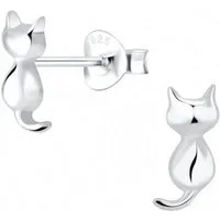 ALEXANDER YORK Paar Ohrstecker KATZE 3d, 2-tlg., 925 Sterling Silber
