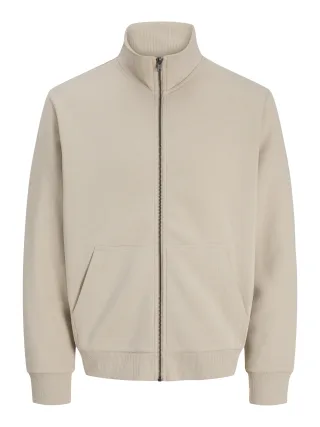 JACK&JONES - JJEBRADLEY SWEAT ZIP HN NOOS Moonbeam - Gr. - XXL
