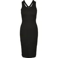 URBAN CLASSICS A-Linien-Kleid Urban Classics Damen Ladies Midi Sleeveless Rib Dress (1-tlg)