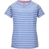 Killtec T-Shirt KOS 136 GRLS TSHRT Mädchen T-Shirt, V-Ausschnitt, Streifenmuster, Raglan-Schnitt